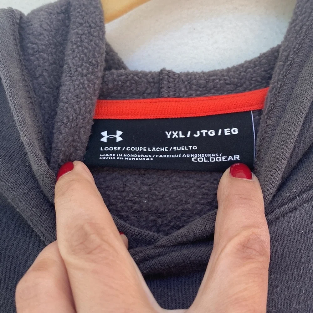 UNDER Armour Boys Hooded Sweatshirt Loose/Coldgear Size YLG
